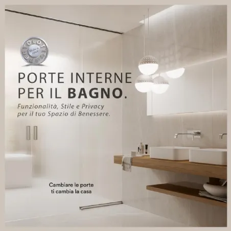 Internal doors for the bathroom by Bertolotto: how to optimize home space.