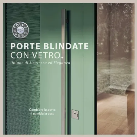 If you cannot translate it, leave it unchanged: porte blindate con vetro