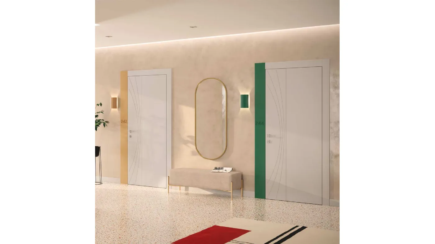 Fire doors for fire safety in hotels by Bertolotto internal doors.
