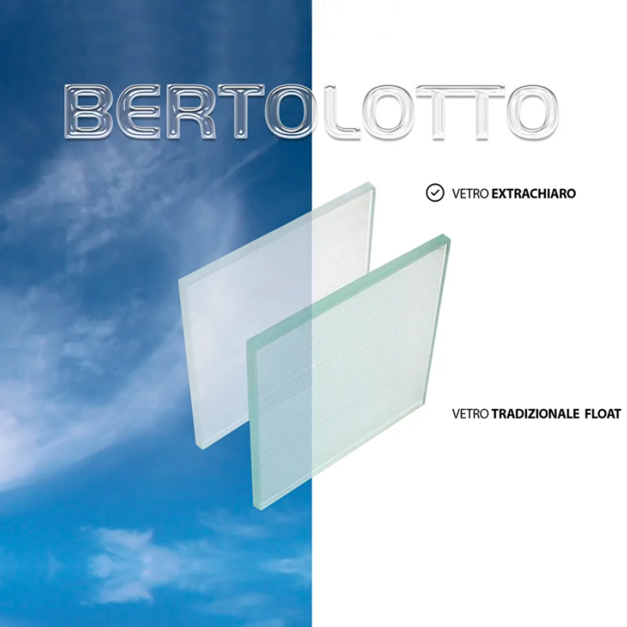 interior doors in extra-clear bertolotto glass design made in Italy with transparent satin finish