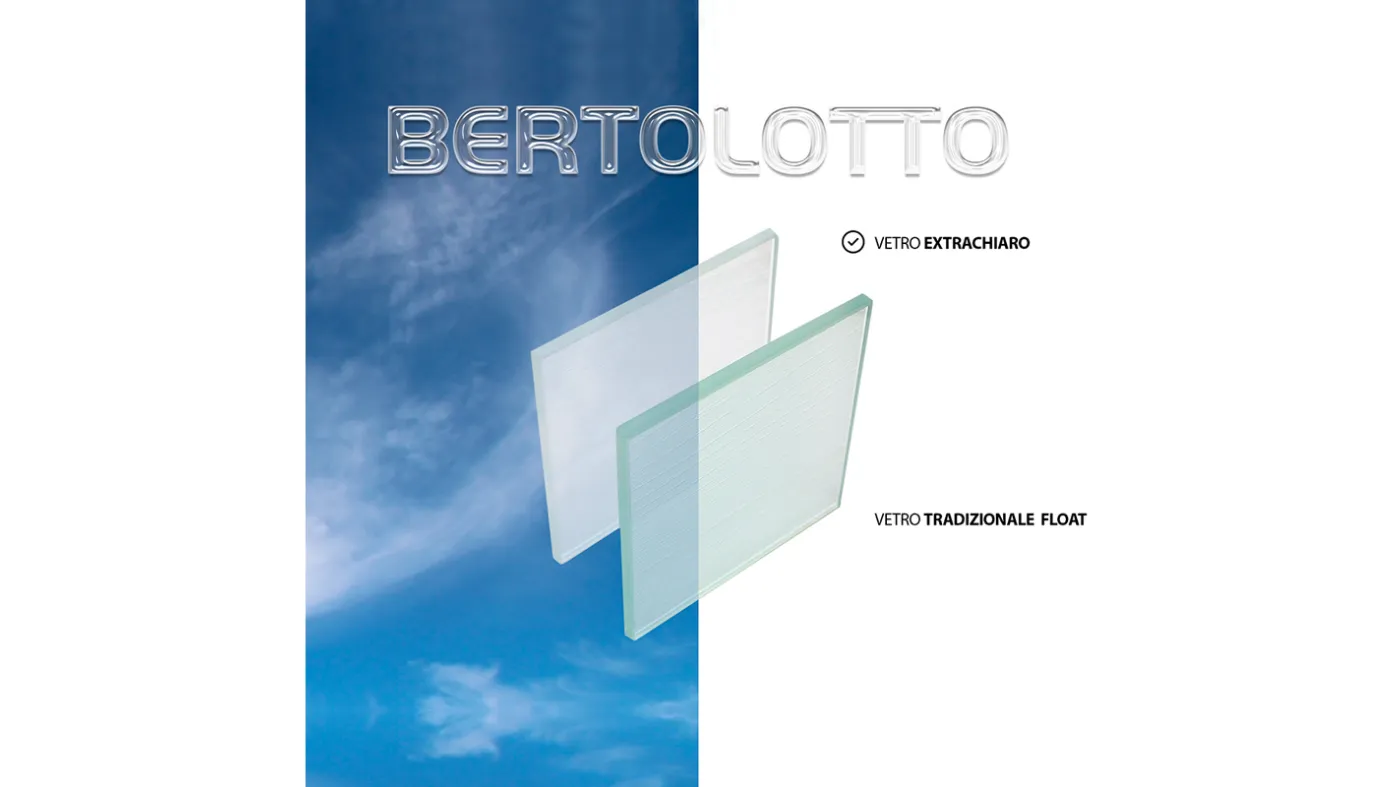interior doors in extra-clear bertolotto glass design made in Italy with transparent satin finish