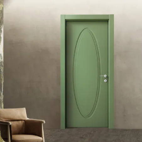 hinged doors matt green lacquered Bertolotto porte pantonext