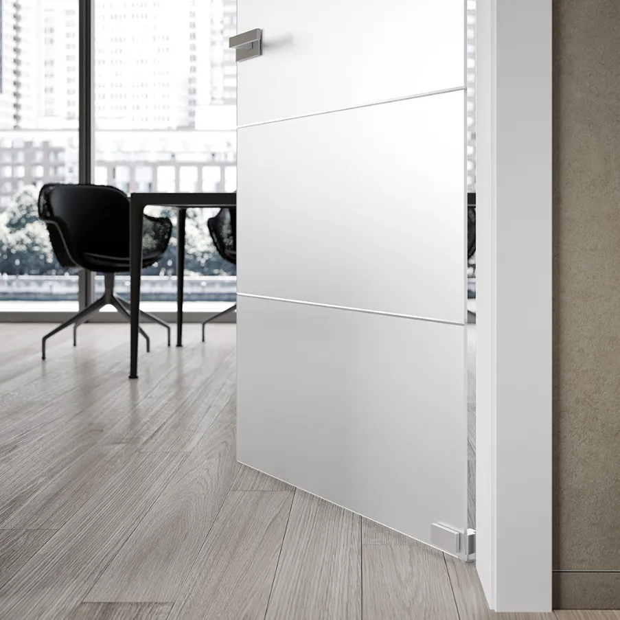 Bertolotto extra-clear satin glass doors