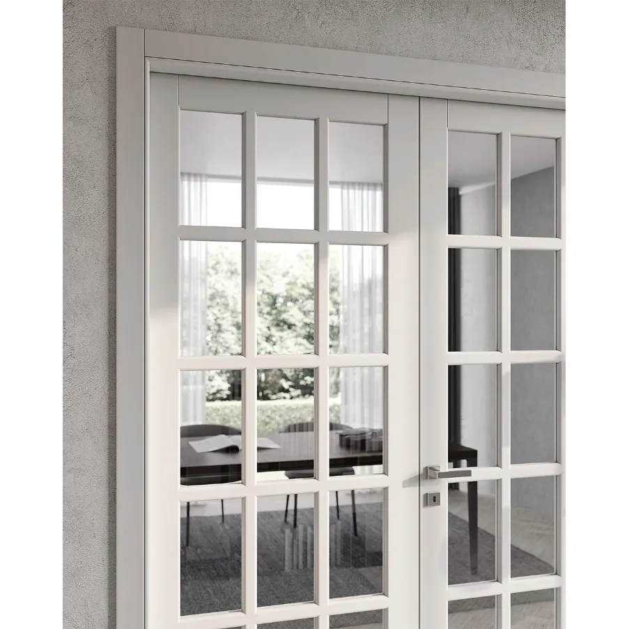 bertolotto lacquered internal doors with classic glass