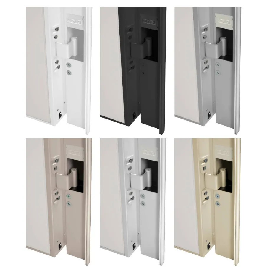 armored doors with concealed hinges