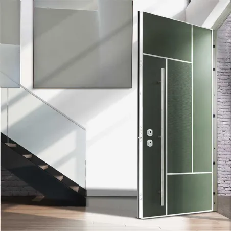 Bertolotto design double cylinder armored doors.