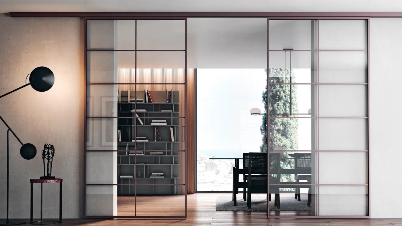 design glass sliding doors bertolotto aluminum partitions