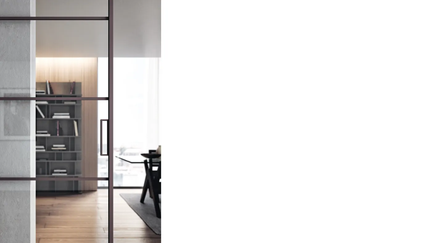 sliding systems for interior design Bertolotto glass and aluminum doors