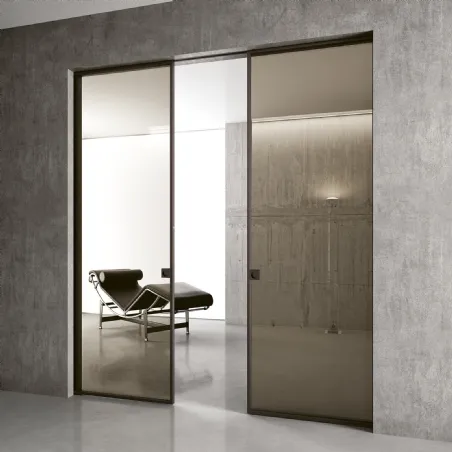 internal sliding doors disappearing inside the wall bertolotto glass