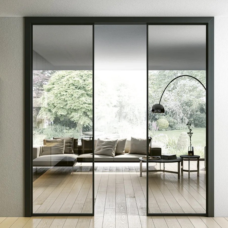 internal wall sliding doors retractable glass and aluminum design bertolotto internal doors