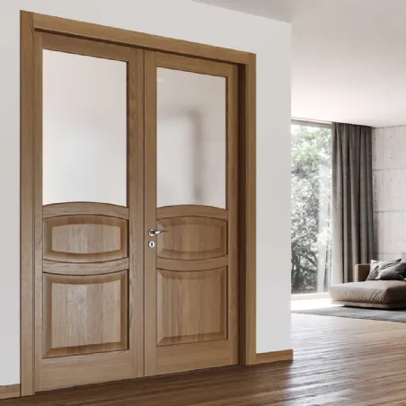 double swing doors in glass and wood Baltimora bertolotto