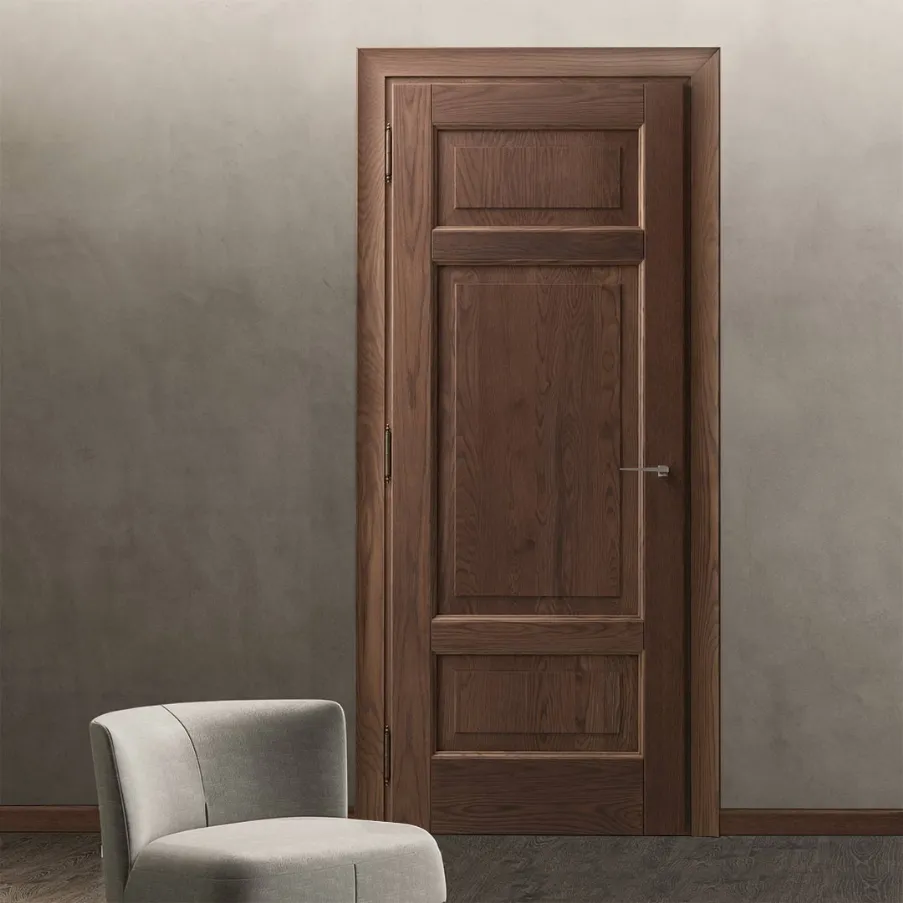 interior door in solid oak walnut rodi bertolotto